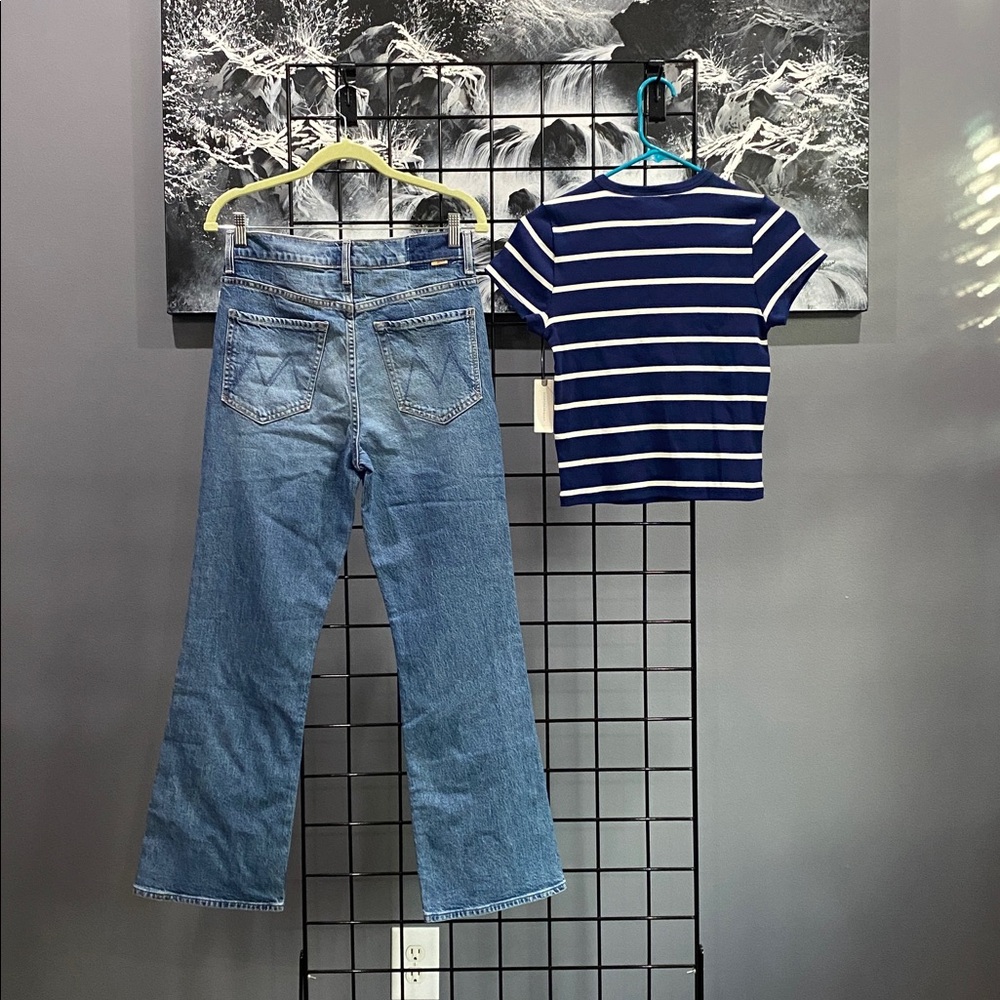 Mother denim with striped tee - Picture 2 of 6